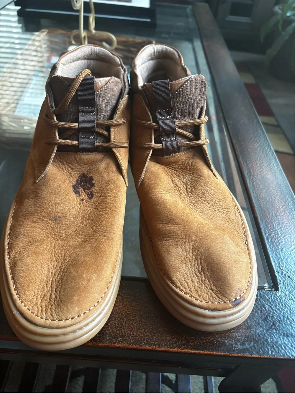 Stacy Adams Tan Brown Leather Chukka Boots